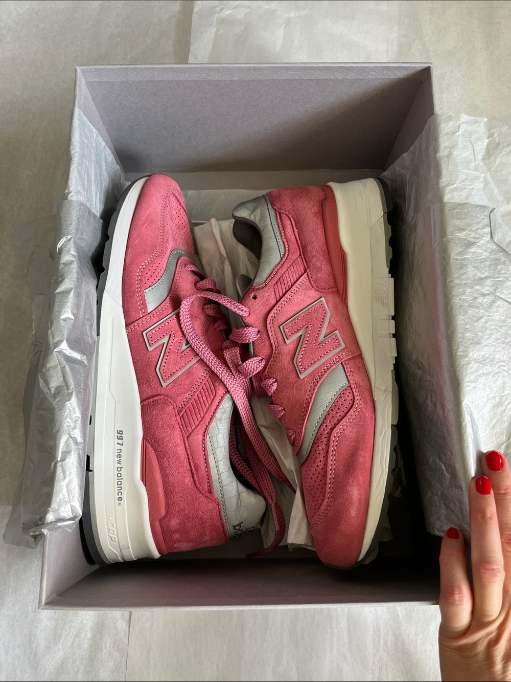 New Balance Concepts x 997 'Rose' pink suede sneaker